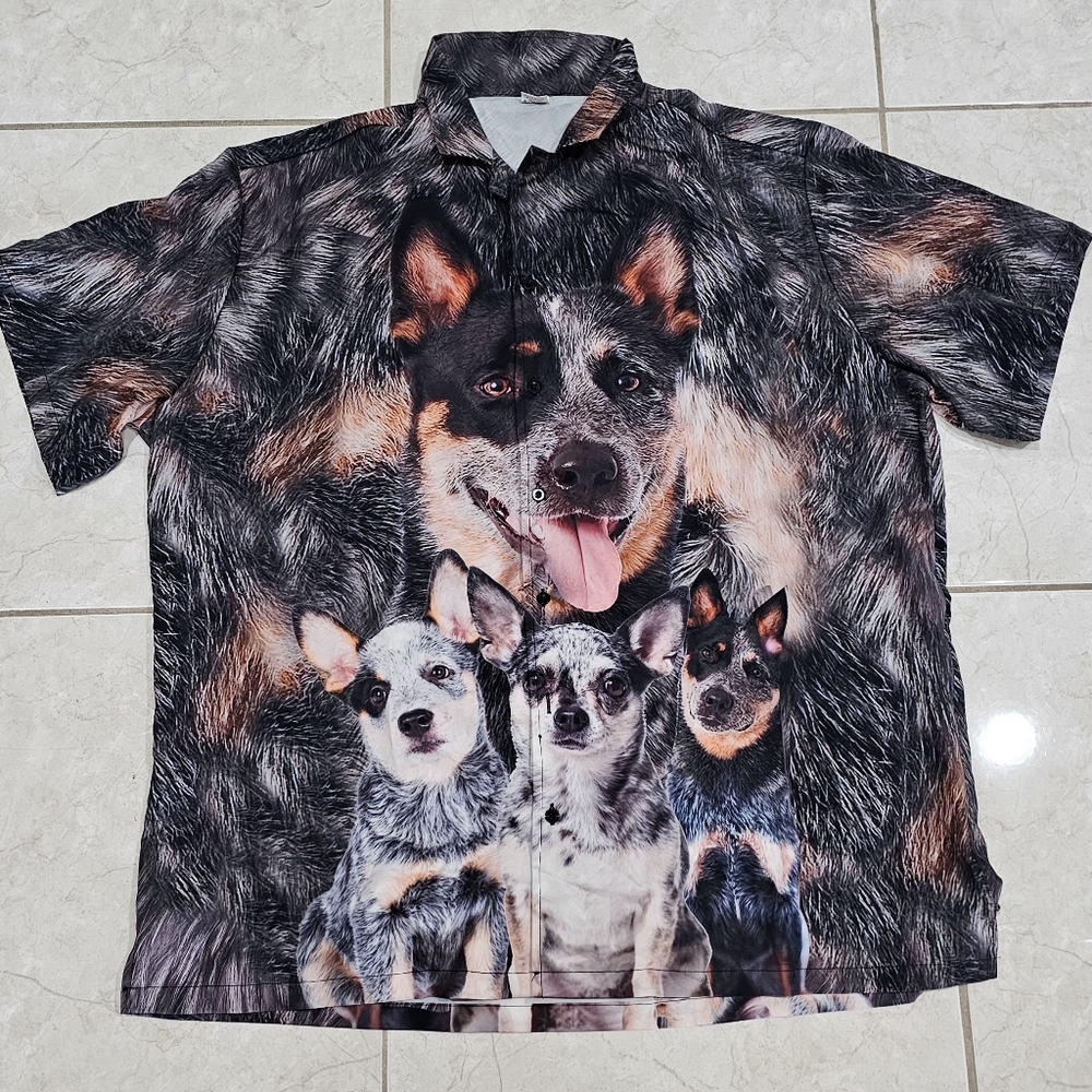 Collared Shirt Blue Healer